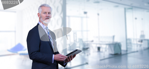 Image of Senior businessman in his office