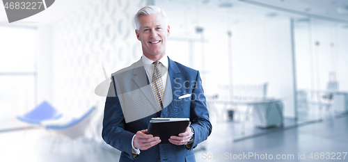 Image of Senior businessman in his office