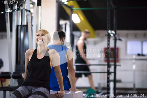 Image of athletes working out their arms