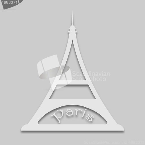 Image of eiffel tower in light tone