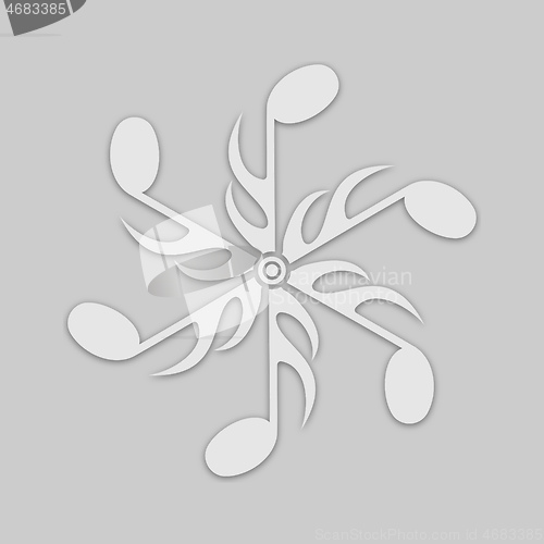 Image of musical pattern in bright tone