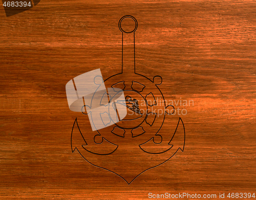 Image of sea anchor and ship