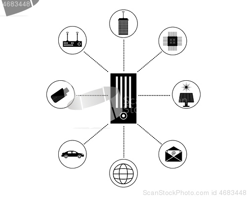 Image of Wi-Fi router distributes Internet