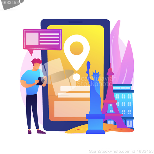 Image of Smart destinations project abstract concept vector illustration.