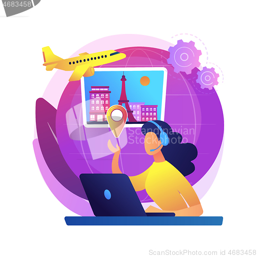 Image of Travel agent abstract concept vector illustration.