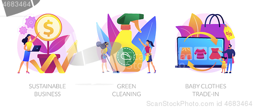 Image of Environmentally friendly business abstract concept vector illustrations.