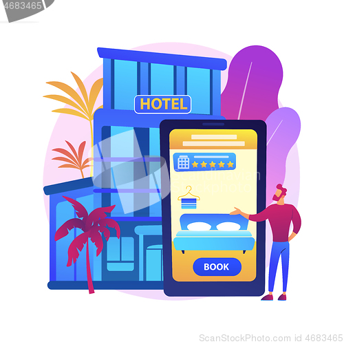 Image of Online booking services abstract concept vector illustration.