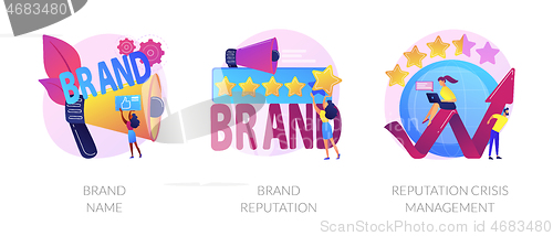 Image of Brand awareness vector concept metaphors.