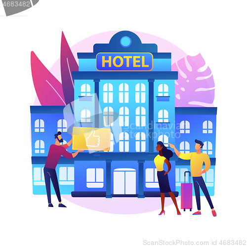 Image of Lifestyle hotel abstract concept vector illustration.