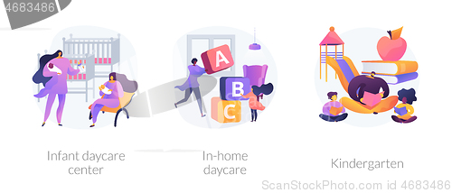 Image of Child care abstract concept vector illustrations.