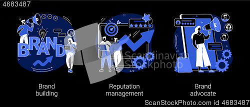 Image of Trademark public relations abstract concept vector illustrations.