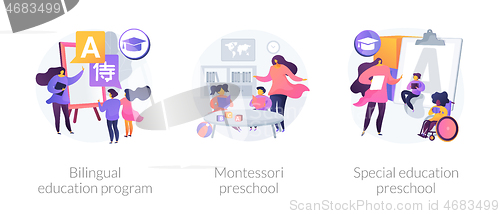 Image of Early education program abstract concept vector illustrations.