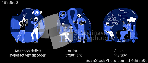 Image of Children development issues abstract concept vector illustrations.