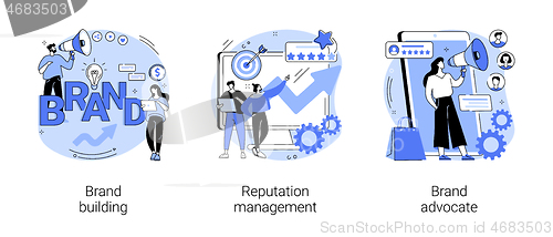 Image of Trademark public relations abstract concept vector illustrations.