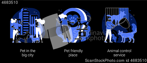 Image of Pet ownership abstract concept vector illustrations.