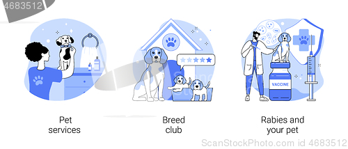 Image of Animal care services abstract concept vector illustrations.