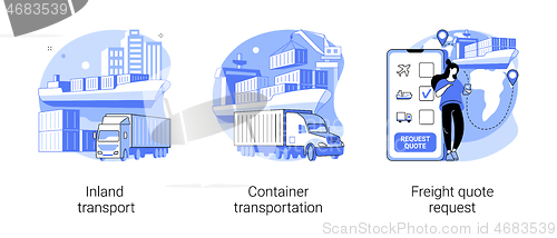 Image of Logistics service provider abstract concept vector illustrations.