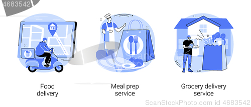 Image of Products shipping abstract concept vector illustrations.