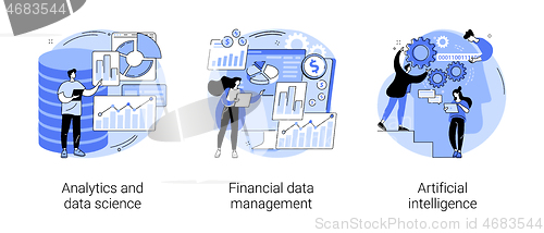 Image of Big data abstract concept vector illustrations.