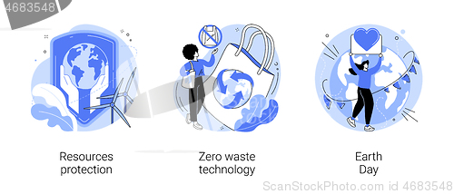 Image of Environmental activism abstract concept vector illustrations.