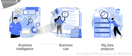 Image of Enterprise strategy development abstract concept vector illustrations.