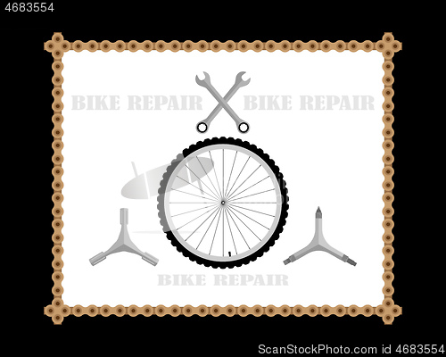 Image of bicycle keys and wheel