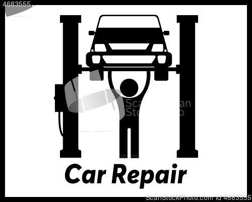 Image of Car repair at the stand