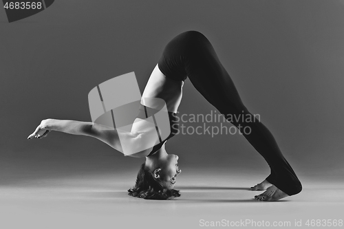 Image of Girl dancer warming up