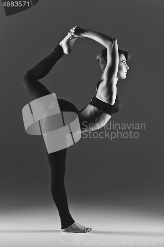 Image of Girl dancer warming up