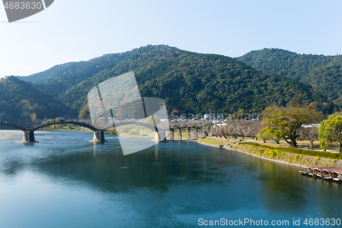 Image of Wooden arched bridge