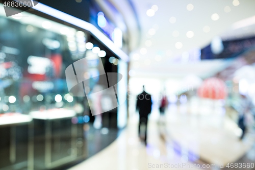 Image of Blurry view of shopping mall