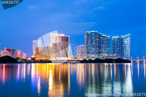 Image of Macau skyline at night