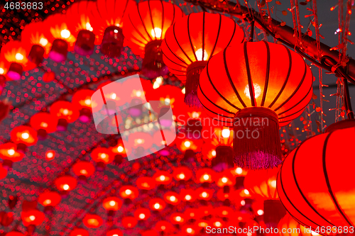 Image of Red lamp in chinese style