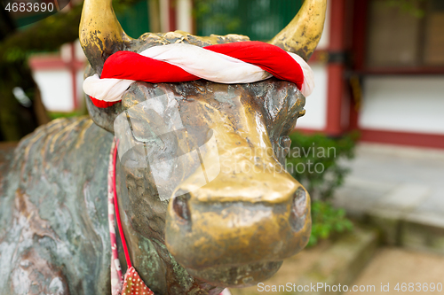 Image of Ox statue in Dazaifu Tenmangu Shrine