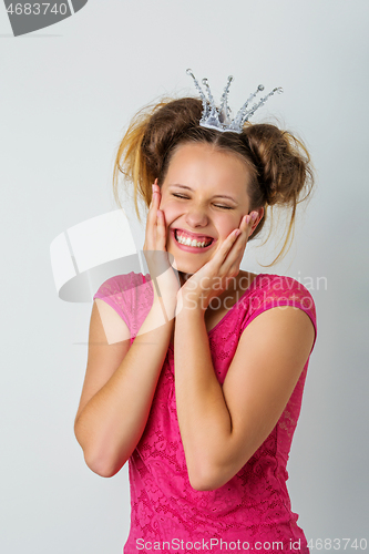 Image of Beautiful girl in crown