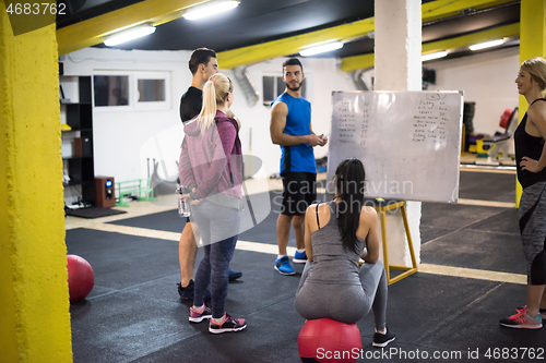 Image of athletes getting instructions from trainer