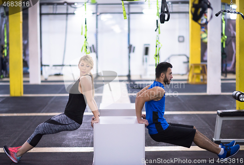 Image of athletes working out their arms