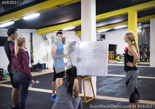 Image of athletes getting instructions from trainer