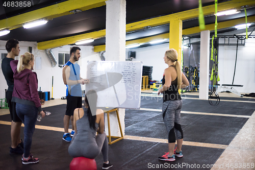 Image of athletes getting instructions from trainer