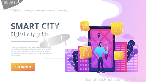 Image of Smart city and digital city guide landing page.