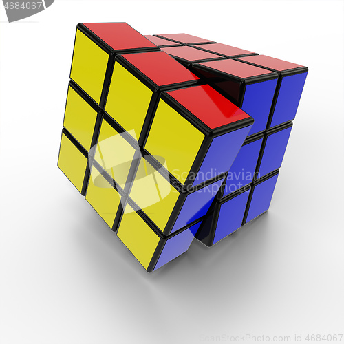 Image of rubik\'s cube puzzle solution symbol