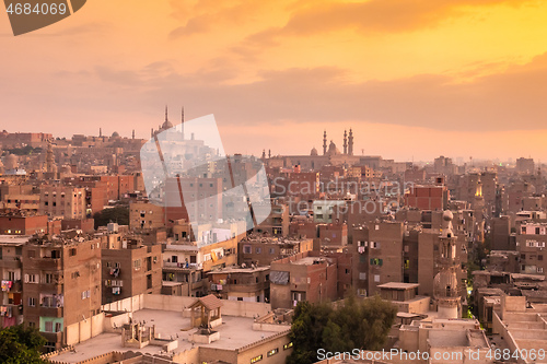 Image of sunset scenery at Cairo Egypt