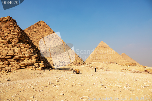 Image of Pyramids at Giza Cairo Egypt