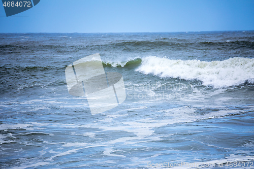 Image of stormy ocean scenery background