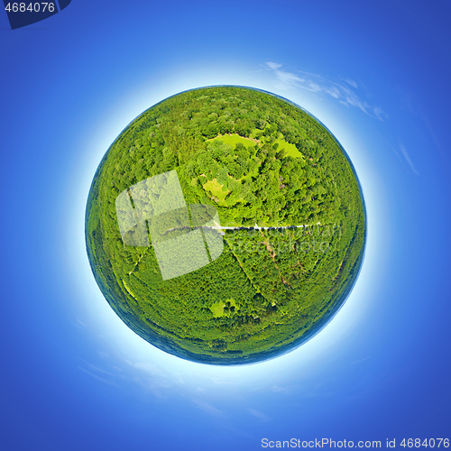 Image of little planet forest Schoenbuch south Germany