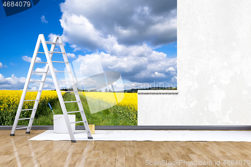 Image of photo mural rape field