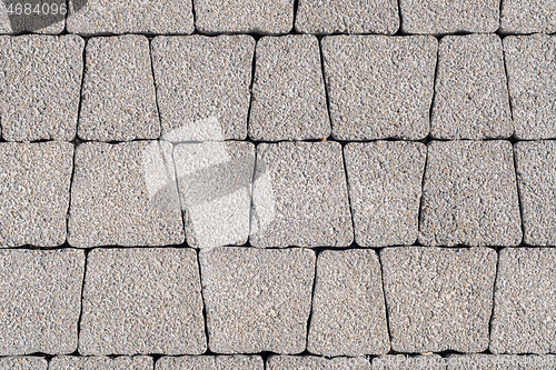 Image of Background - gray paving stones of trapezoidal shape