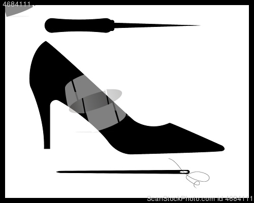 Image of repair of women's shoes