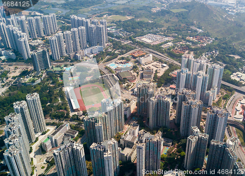 Image of Top view of Hong Kong skyline