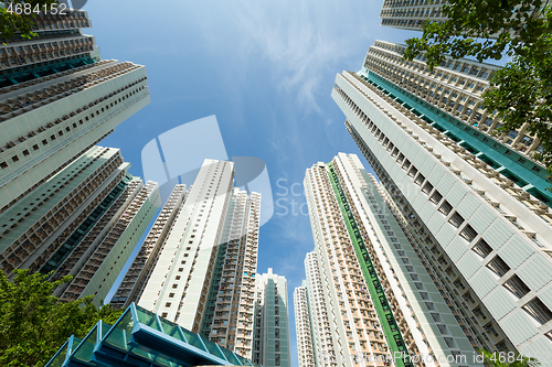 Image of Resident apartment building to the sky